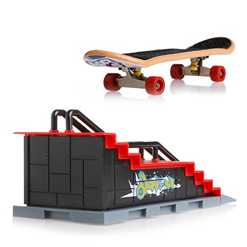 NNDA CO 1PC Skate Park Ramp Parts for Tech Deck Fingerboard Finger Board Ultimate Parks New (F) - Thumbnail 4