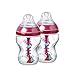 Tommee Tippee Anti-Colic Baby Bottles, Slow Flow Breast-Like Nipple and Unique Anti-Colic Venting System, Purple Pandas (9oz, 2 Count)