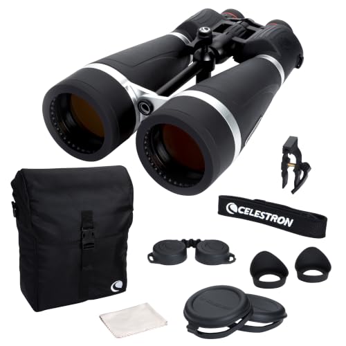 Celestron 72031 SkyMaster Pro 20x80mm Waterproof Porro Prism Binoculars with Rubber-armoured Protection, Multi-Coated Lens, BaK-4 Prism Glass and Deluxe Carry Case, Black
