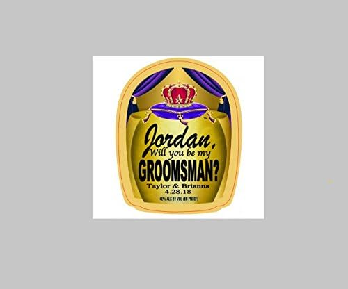 Set of Liquor Canadian Whiskey Labels - You CHOOSE - Birthday Groomsman Best Man - Wedding - F*ck Face - Be My - Happy Birthday - Stickers - Any Size