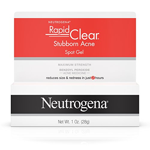 Neutrogena Rapid Clear Stubborn Acne Spot Treatment Gel, Acne Medicine with Maximum-Strength Benzoyl Peroxide for Acne-Prone Skin, 1 oz