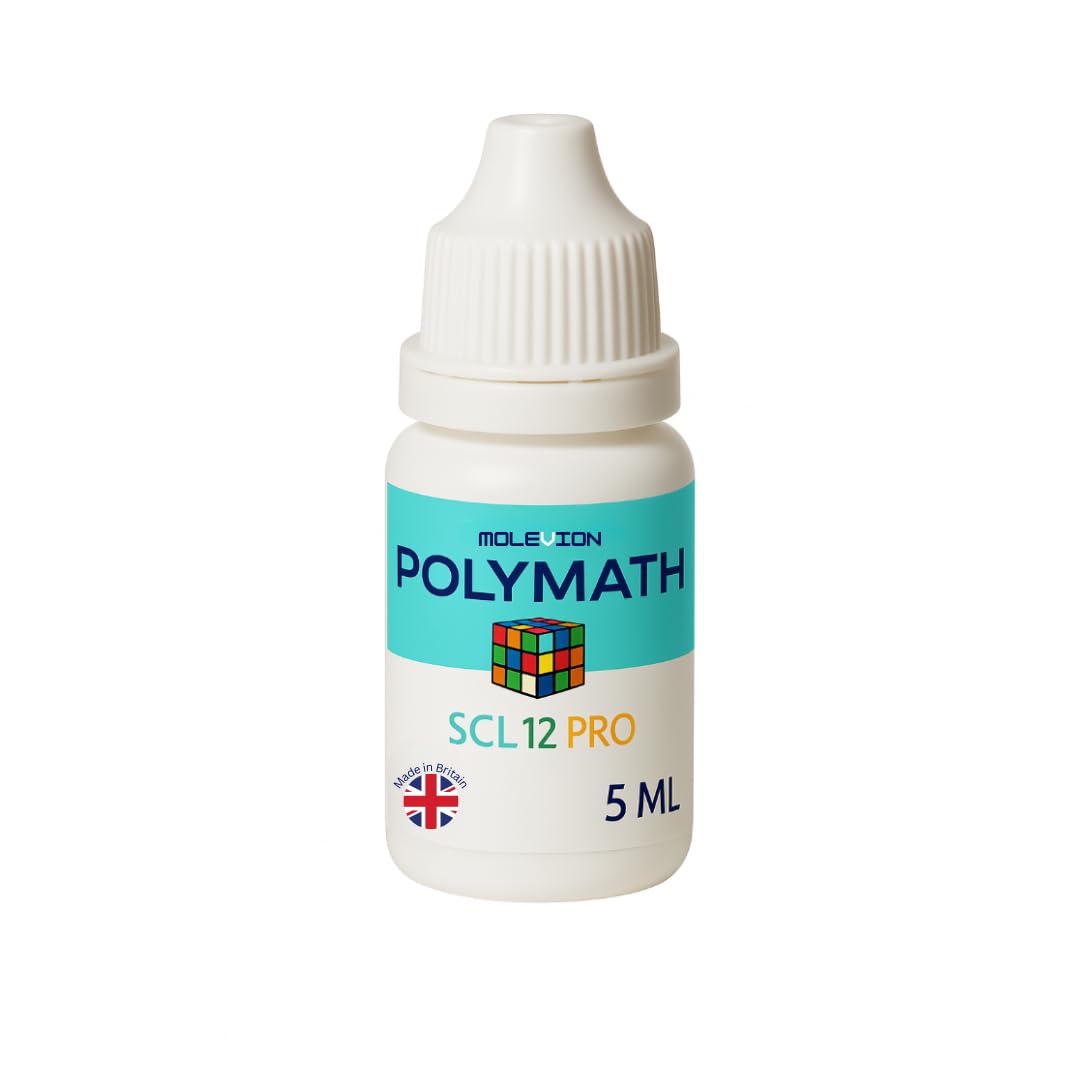 Molevion Polymath SCL 12 Pro Speed Cube Lubricant 5 ml – PFPE Dry Lubricant, Non-Toxic Food Grade & Plastic Safe, Speed & Control