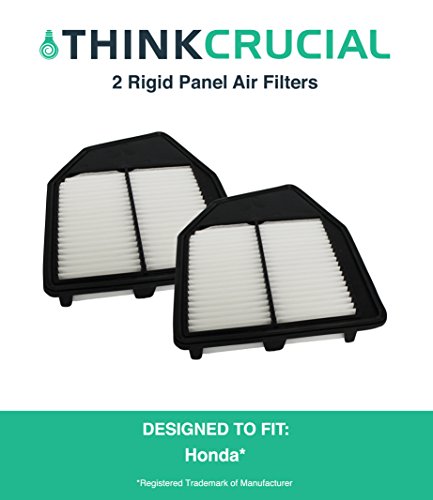 2 Replacements for Honda Rigid Panel Vehicle Air Filter, Maximum Air Flow, 1.93" x 8.67" x 10.44" in., Compatible With Part # A36309 & CA10467, by Think Crucial