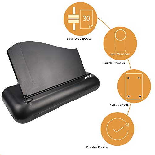 Electric Hole Puncher 3 Hole, Heavy Duty Electric Hole Punch, 30 Sheet