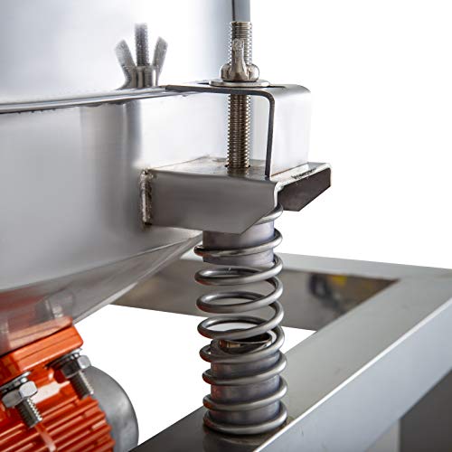 Happibuy Automatic Powder Sifter Shaker Machine 110V 300W Flour Sieve Machine Stainless Steel 2 Screens Industrial (Silver) - Thumbnail 7