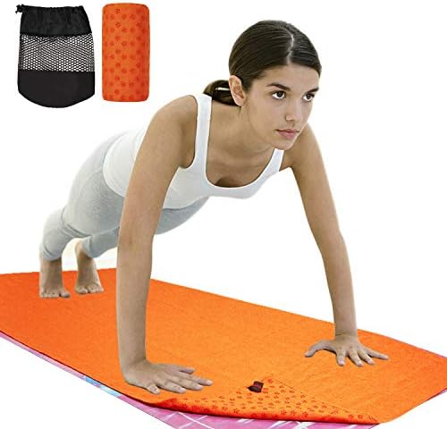 Yoga Towel, Non-Slip Bikram Hot Yoga Towel - Super Absorbent and Soft, Skidless, Ideal for Hot Yoga & Pilates