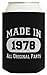 40th Birthday Made in 1982 40th Birthday Gift 2 Pack Can Coolies Black