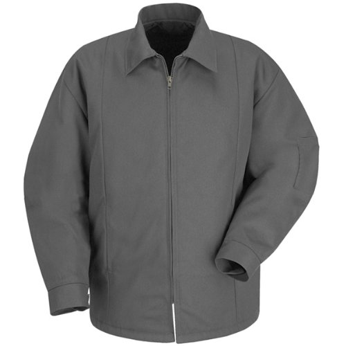 Red Kap Men's Perma-Lined Panel Jacket, Charcoal, Long 4X-L