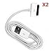 EVERMARKET(TM) 3 Feet White USB Charger Data Sync Cable for Apple iPhone 4, 4s, 3G, 3GS, 2G, iPod, iPod touch, iPod Nano - 2 Packs