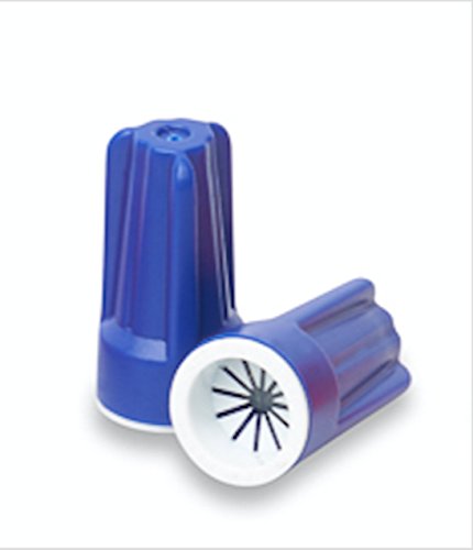 50 pack waterproof twist on wire connector, Great for indoor, outdoor, automotive and marine wiring projects - BLUE -