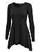 Made by Johnny MBJ Womens Long Sleeve Double Layer Tunic Top XL Black