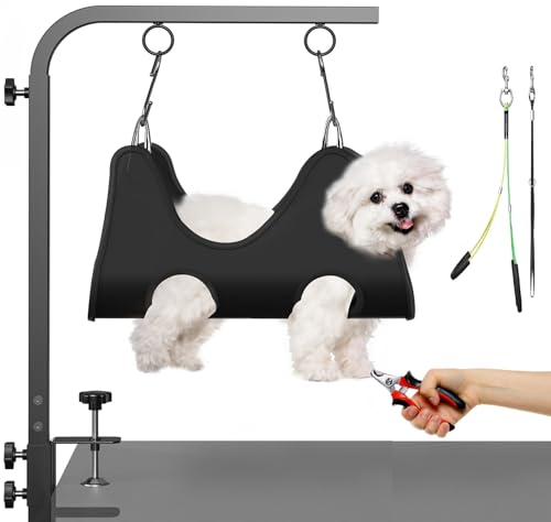 Photo 1 of Adjustable Dog Grooming Arm with Clamps: 42" Height-Adjustable Pet Grooming Stand with Hammock and No-Sit Haunch Holders, Ideal for Home Grooming, Trimming, and Nail Clipping**** (Table Not Included)