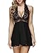 Lingerie for Women Babydoll Lace Chemise Halter Set