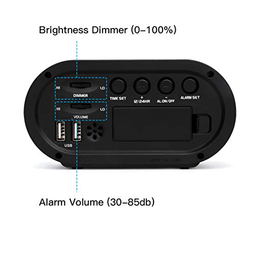 REACHER Small LED Digital Alarm Clock with Simple Operation, Full Range