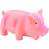 Dog Chew Toy, Cute Pig Grunting Squeak Latex for Dog Puppy Toy(pink)