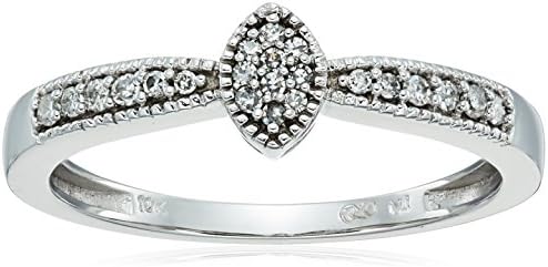 10k White Gold White Diamond Ring (1/10cttw, H-I Color, I2-I3 Clarity)