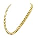 TUOKAY 18K Faux Gold Chain Necklace Chocker, 90s Punk Style Costume Jewelry, Hip Hop Turnover Chain (18 inches, 10mm)