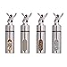 IMEIM Cremation Jewelry with Transparent Window Memorial Urn Necklace Keepsake Urn Pendant Bereavement Gift, Set of 4 (Silver)