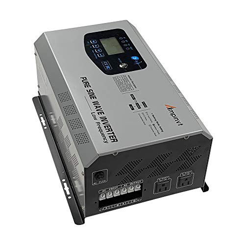 AMPINVT 1500W Peak 4500W Pure Sine Wave Power Inverter DC 12V AC to 110V with Battery AC Charger,Off Grid Solar Inverter, Low Frequency Inverter for RV - Thumbnail 4