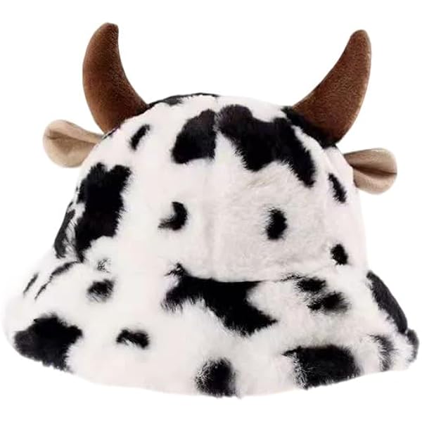Amazon.com: BSYLOO Funky Fuzzy Cow Print Bucket Hat with  display picture 3