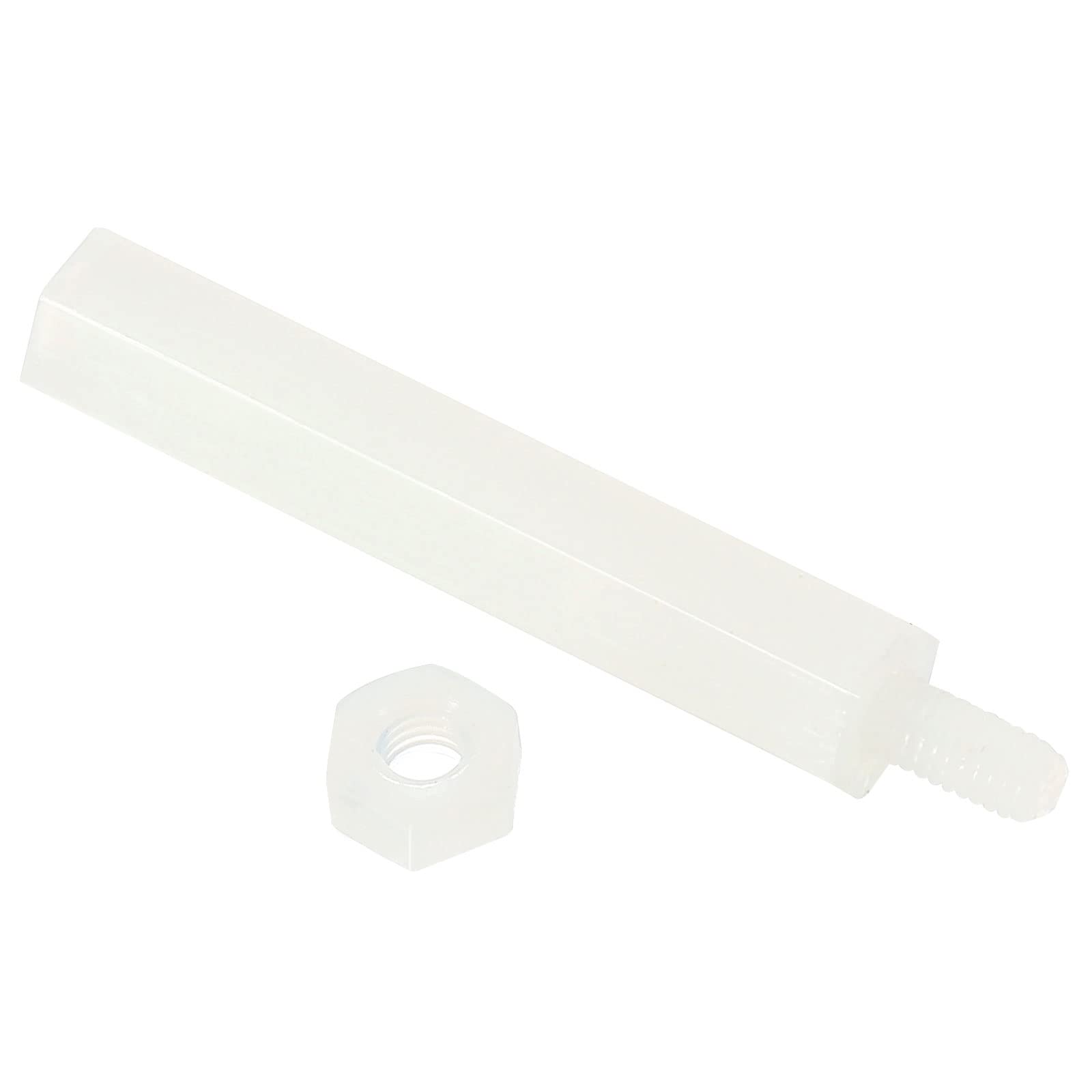 PATIKIL M3 Standoff Screws 40 Pack Nylon Hex PCB Standoffs Nuts for Motherboards, Computer Cases, Circuit Boards, Electronics, (30mm+6mm, White)
