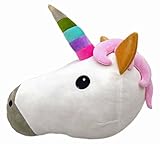 Poop Emoji Smiley Emoticon Round Cushion Pillow Stuffed Cute Plush Soft Toy Doll Dog Unicorn Pin Queen Poop Cow Pink Poop Ghost Rainbow Unicorn Rainbow Poop Car Home Office (UNICORN)