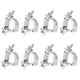 GBGS 8 Pack O-Clamp 2 Inch Lighting Mount Aluminum Alloy Finish Heavy Duty 220 Pound, TUV Certificated