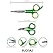 Rugeme Professional 4 Piece Dog Grooming Scissors Set - Includes; 1 Large Scissor with Smooth Blades, 1 Small Scissor with Micro-serrated Blades, 1 28-Tooth Thinning Shears, & 1 Nail Clipper