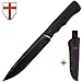 Grand Way Tactical Knife - Survival Fixed Blade Knife - Best Outdoor Military Knives for Camping Bushcraft or Self Defense - Large Stainless Steel Blade Full Tang Handle Tactical Knife 2802 T-B
