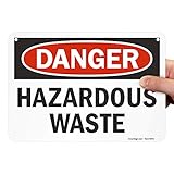 SmartSign "Danger - Hazardous Waste" Sign | 7" x