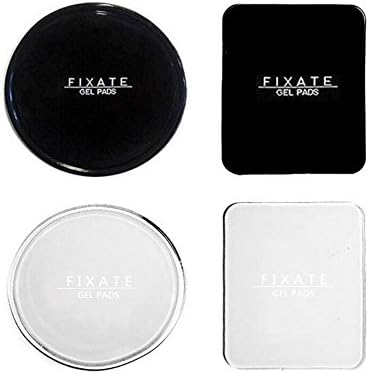 Set of 4 Universal Fixate Gel Pads Anti-Slip Pad – Perfect for Car Dashboard Inset and Mobile Phone Mount. Reliable Hold with latest Nano Technology, 100% Sticky Anti-Slip