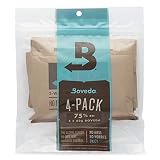 Boveda 75% RH 60 Gram, patented 2-Way Humidity Control, (1) 4-Pack, Unwrapped Boveda, Resealable Bag; Up to 25 cigars; perfect for leaky humidors, desert climates and higher altitudes