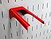 Wall Control 1-1/4 Inches Handle Bracket Slotted Metal Pegboard Hook- Red (10-HH-2050 R)