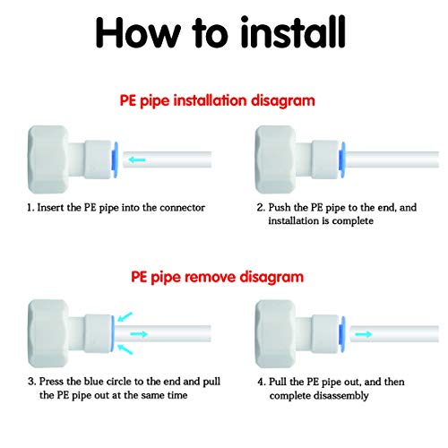 Lyty Drinking Water Filter Faucet Tap, SUS304 Stainless Steel Beverage Purifier Faucet, Beverage Purifier Faucet with 1/4-Inch Tubing Quick Connector