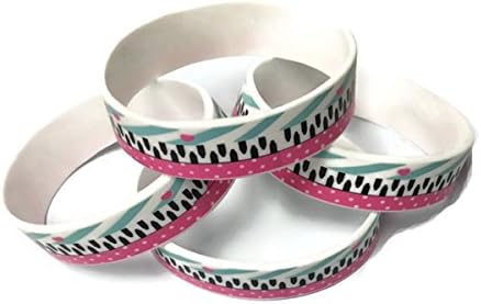 12 Zipper/Stripes/Dots Theme- Party Favor Wristbands