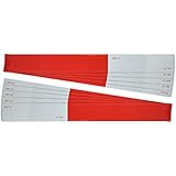 Premium DOT-C2 Reflective easy peel tape strips 2"x18" (10 pack) DOT tape DOT reflective tape, red and white reflective tape for trailers and trucks dot reflectors