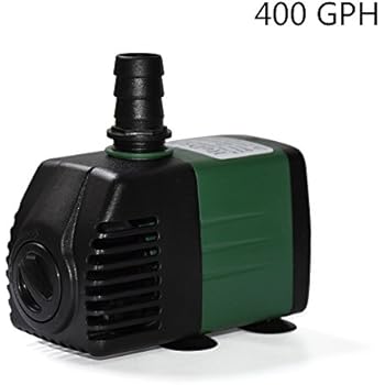 HuDieM 400 GPH (1500L/H, 25W) Submersible Water Pump For Pond, Aquarium, Indoor Outdoor Water Garden, Fish Tank Small Fountain Water Pump Hydroponics with 4.92ft (1.5M) Power Cord