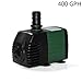 HuDieM 400 GPH (1500L/H, 25W) Submersible Water Pump For Pond, Aquarium, Indoor Outdoor Water Garden, Fish Tank Small Fountain Water Pump Hydroponics with 4.92ft (1.5M) Power Cord