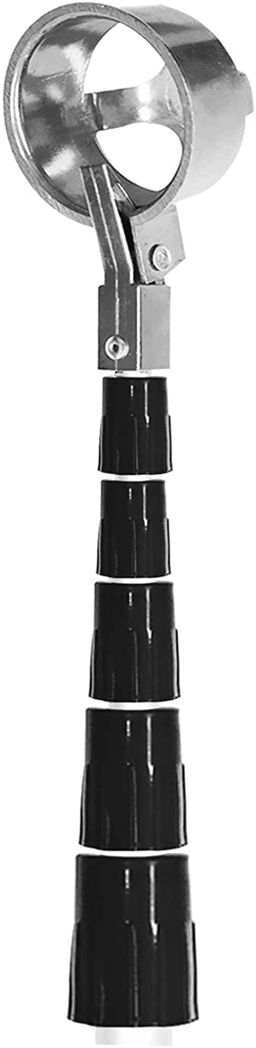 Golf Ball Retriever Telescopic Pick up Scoop 9/12/15/18 Feet Available 1 Pc，Golf Ball Retriever Picker Stainless Steel Shaft Retracted Length with Locking Scoop Portable Durable Deluxe (12)