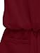 Allegra K Women Sleeveless Cut Out Back Elastic Waist Romper M Burgundy