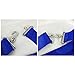 deDecoml Masonic Apron Synthetic Leather Blue Lodge Master Mason Blue Grosgrain Ribbon Borders