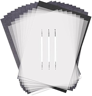 100 ورقة من ورق نقل الكربون وورق تقفي الأثر من Selizo مع مجموعة أقلام طباعة للرسم والرسم والقماش والخشب والأسطح الفنية الأخرى Amazon Ae