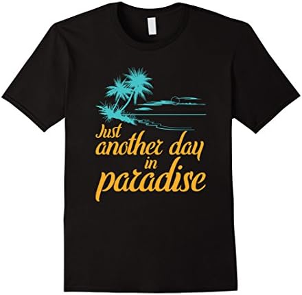 Mens Paradise T-Shirt - Just Another Day in XL Black