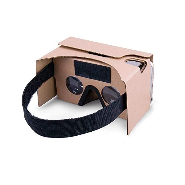Google Cardboard, 3D VR Headsets DIY Virtual Reality box Glasses with Clear Optical Lens and Comfortable Head Strap for All 4-6 Inch Smartphones (VR2.0 Yellow, 1Pack)