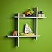 Danya B FF6014W White Laminate Square Floating Wall Shelf