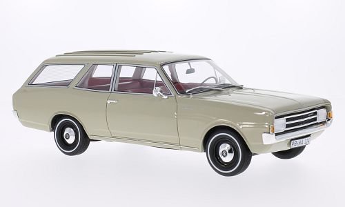 Opel Rekord C Caravan, beige, 1970, Model Car, Ready-made, BoS-Models 1:18
