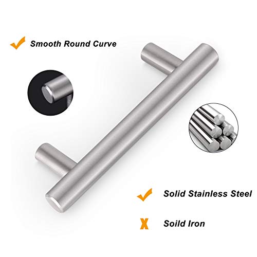 (10 Pack) Probrico Solid Stainless Steel Modern Euro Style