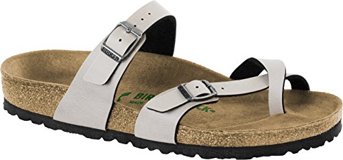 Birkenstock Women's Vegan Mayari Stone Pull up Birko-Flor Sandal 40 (US Women's 9-9.5)