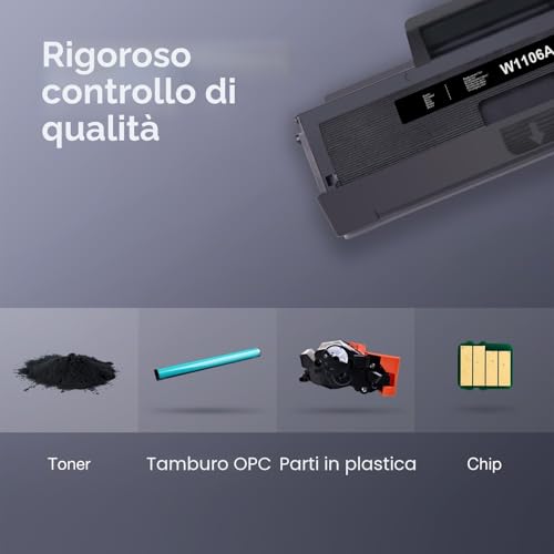 Lemero 106A Compatible Toner Cartridge for HP Laser MFP 137fnw, 135w, 135a, 135wg, 107w, 107a - W1106A