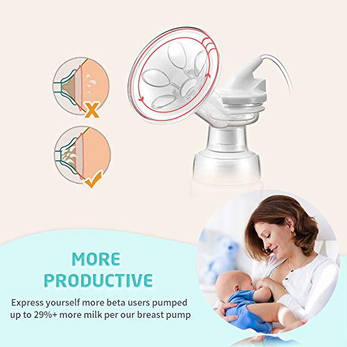 Double Electric Breast Feeding Pumps Pain Free Strong Suction Power Touch Panel with USB Charging Battery LED Display BPA Free